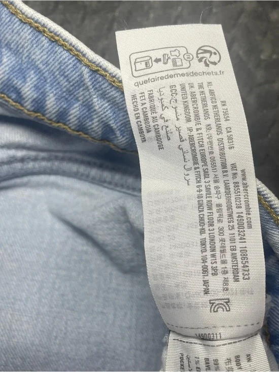 Abercrombie & Fitch Mom Shorts High Rise Light Wash Size 29 (8) Denim - Picture 14 of 15